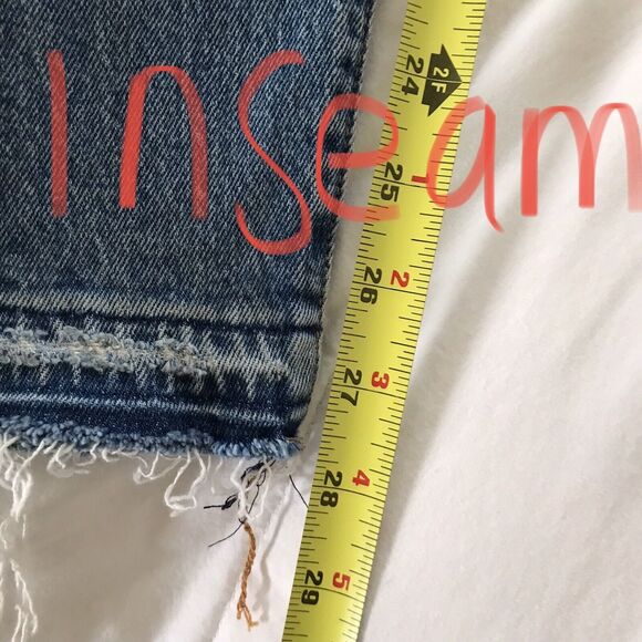 Levi’s Wedgie Slim Fit Mid Rise Blue Stretch Denim Jeans Button Fly 26 - Picture 9 of 11